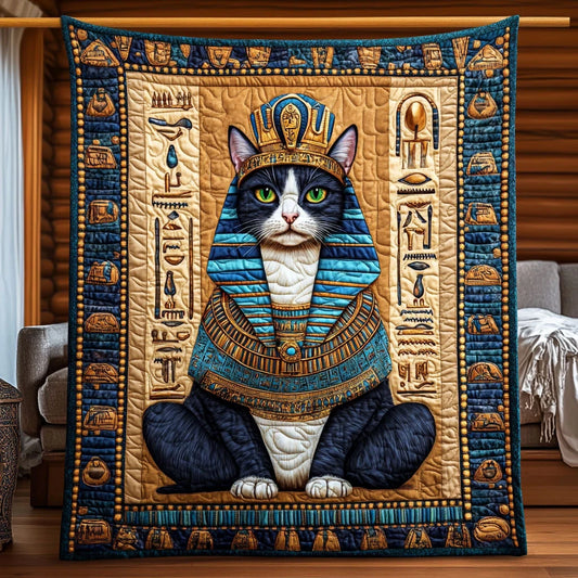 Egyptian Cat Quilt Blanket