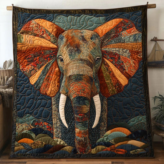 Elder Elephant Quilt Blanket