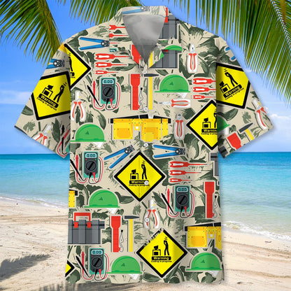 Electrician Tool Set Pattern Hawaiian Shirt