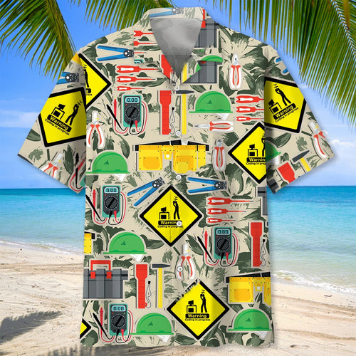Electrician Tool Set Pattern Hawaiian Shirt