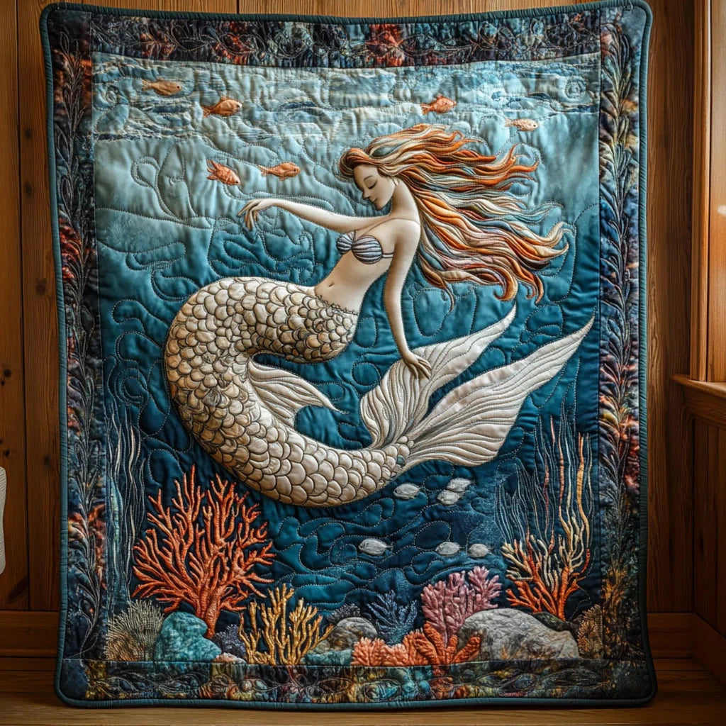 Elegant Mermaid Quilt Blanket
