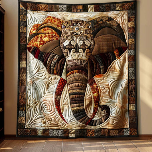 Elephant Adventure Quilt Blanket - Quilted Blanket by OtterMia