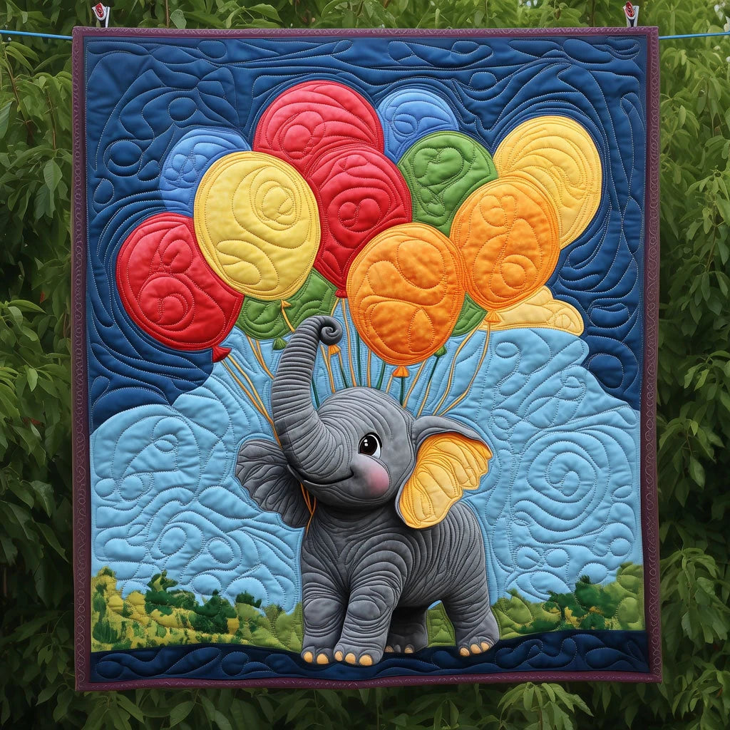 Elephant Balloon Quilt Blanket