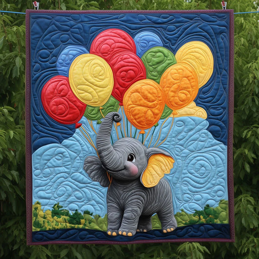 Elephant Balloon Quilt Blanket