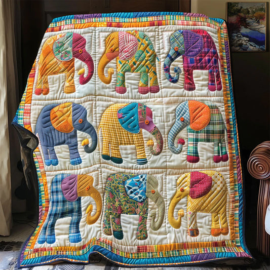 Elephant Color Quilt Blanket
