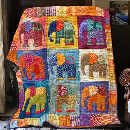 Elephant Delight Quilt Blanket