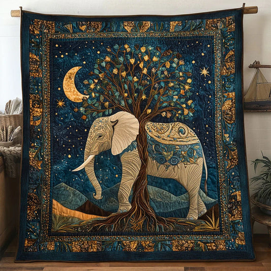 Elephant Forest Quilt Blanket
