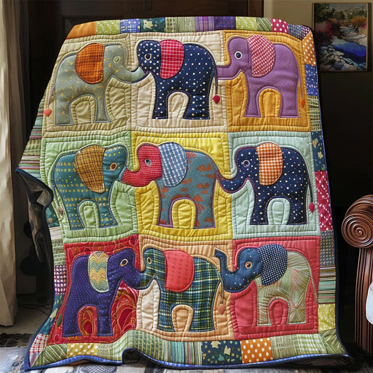 Elephant Harmony Quilt Blanket