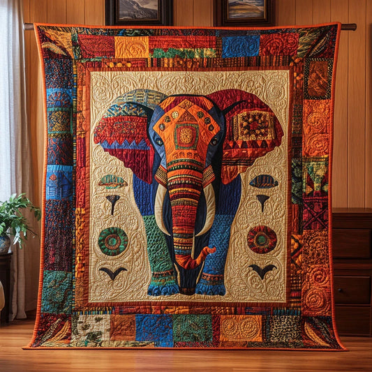Elephant Heart Connection Quilt Blanket