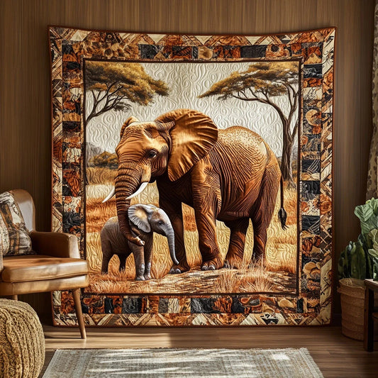 Elephant Hug Of Warmth Quilt Blanket