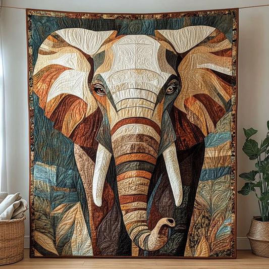 Elephant Majesty Quilt Blanket