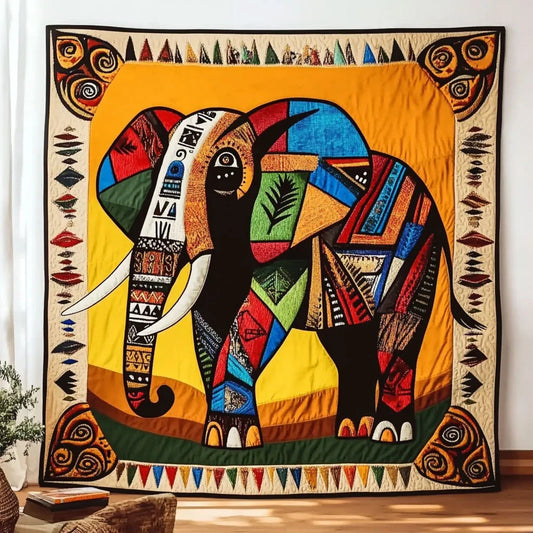 Elephant Origin Song Quilt Blanket