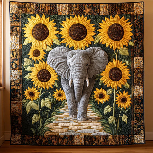 Elephant Path Quilt Blanket