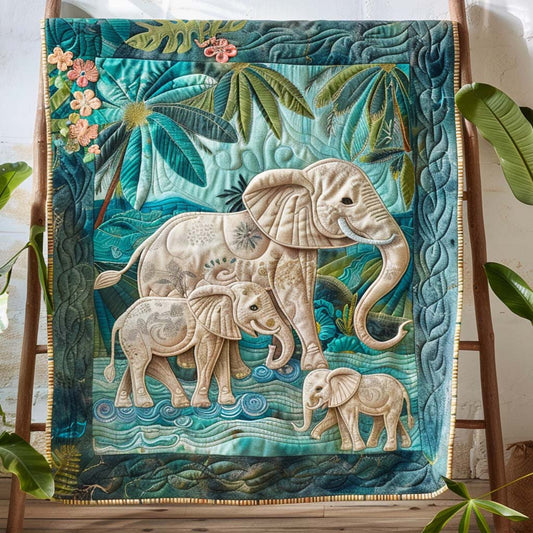 Elephant Pride Quilt Blanket - Quilted Blanket by OtterMia