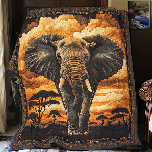 Elephant Savanna Dreams Quilt Blanket