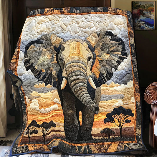 Elephant Soul Of The Savannah Quilt Blanket