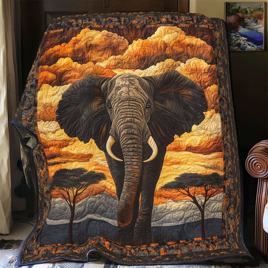Elephant Soul Of The Savannah Quilt Blanket