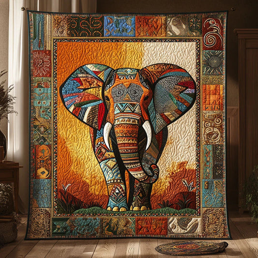 Elephant Story Keeper Quilt Blanket