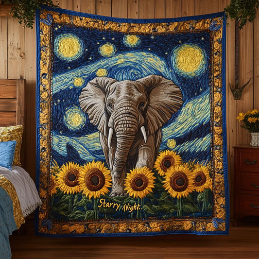Elephant Story Quilt Blanket
