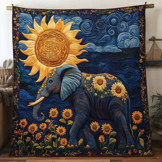 Elephant Whisper Quilt Blanket
