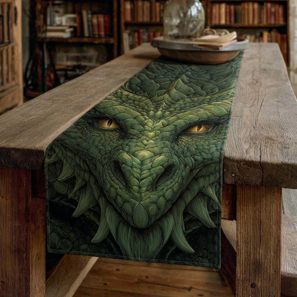 Emerald Eyes Quilted Table Runner