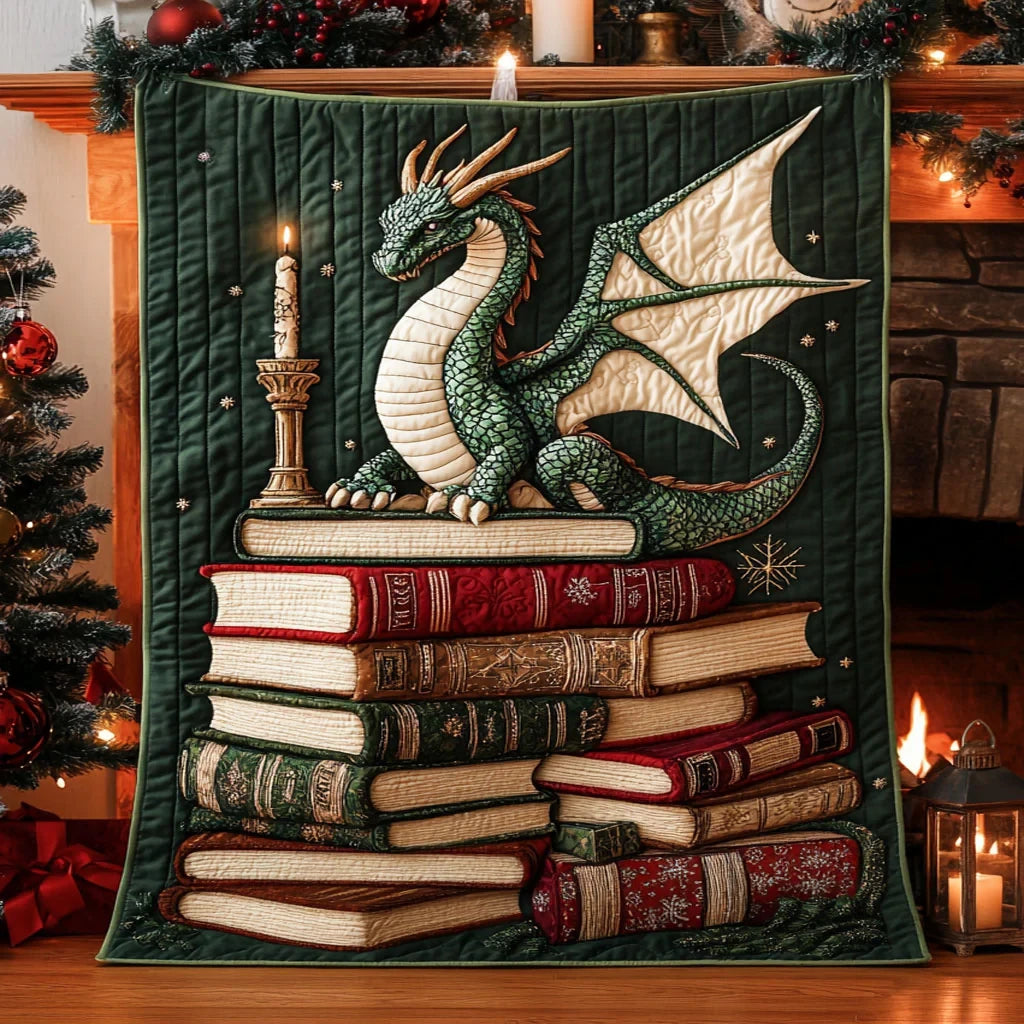 Emerald Night Guardian Quilt Blanket