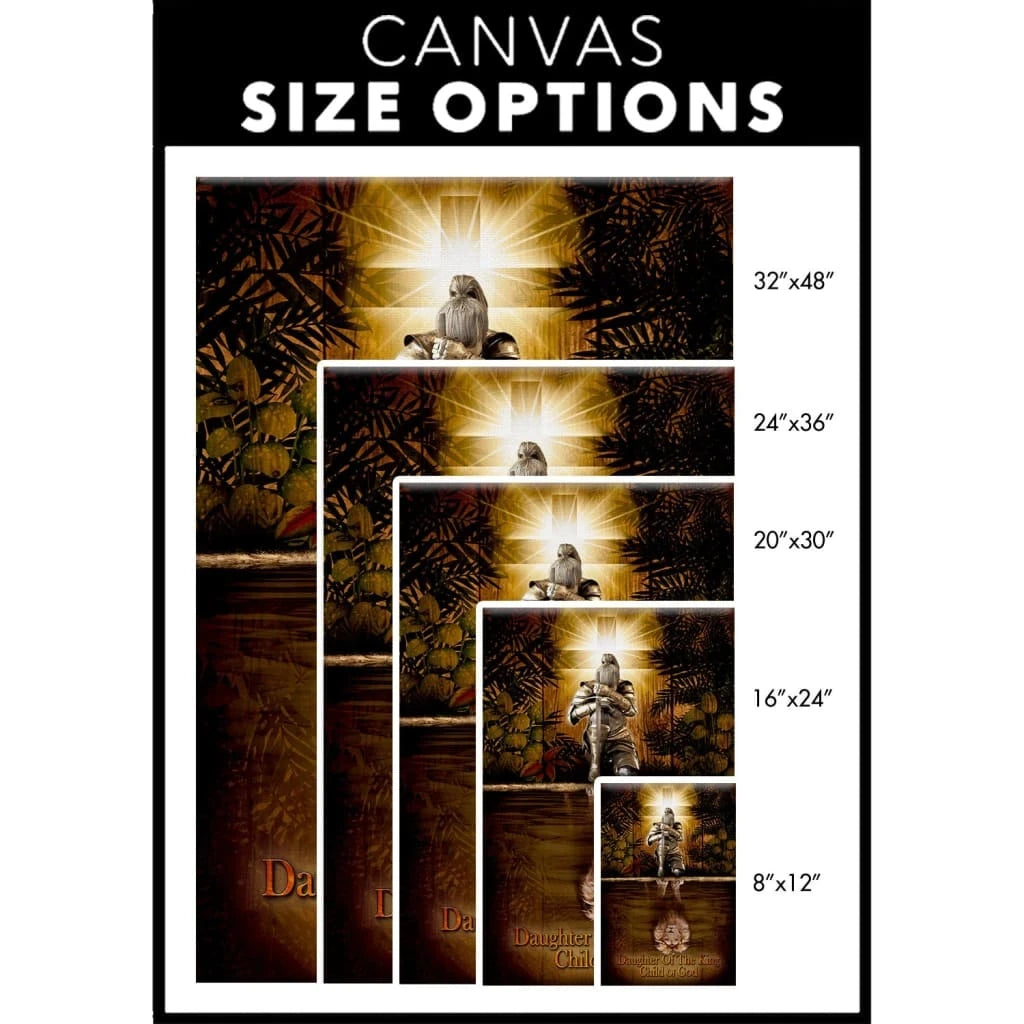 female warrior daughter of a king child of god wall art canvas (view 2)