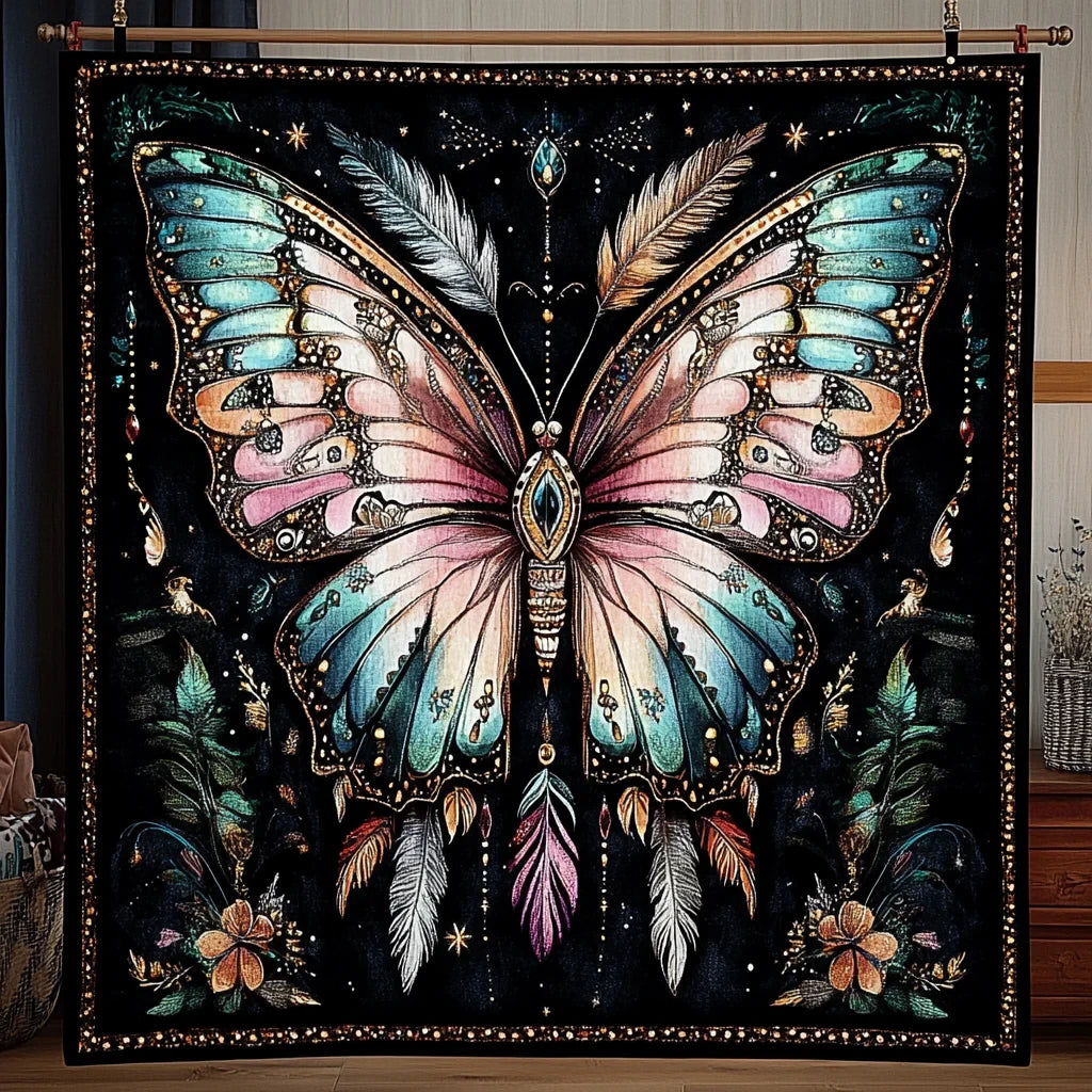 Enchanted Butterfly Harmony Quilt Blanket