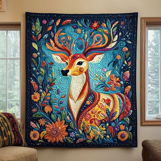 Enchanted Deer Quilt Blanket