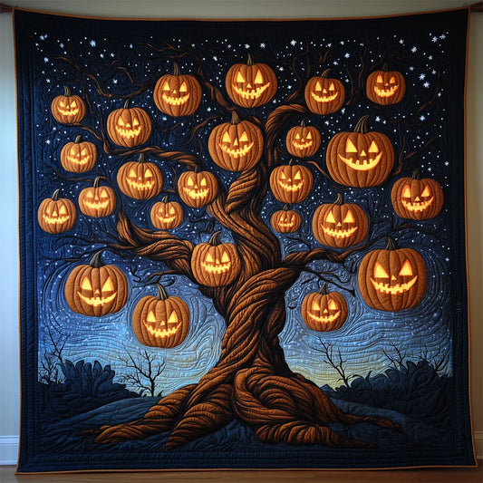 Enchanted Halloween Tree Quilt Blanket