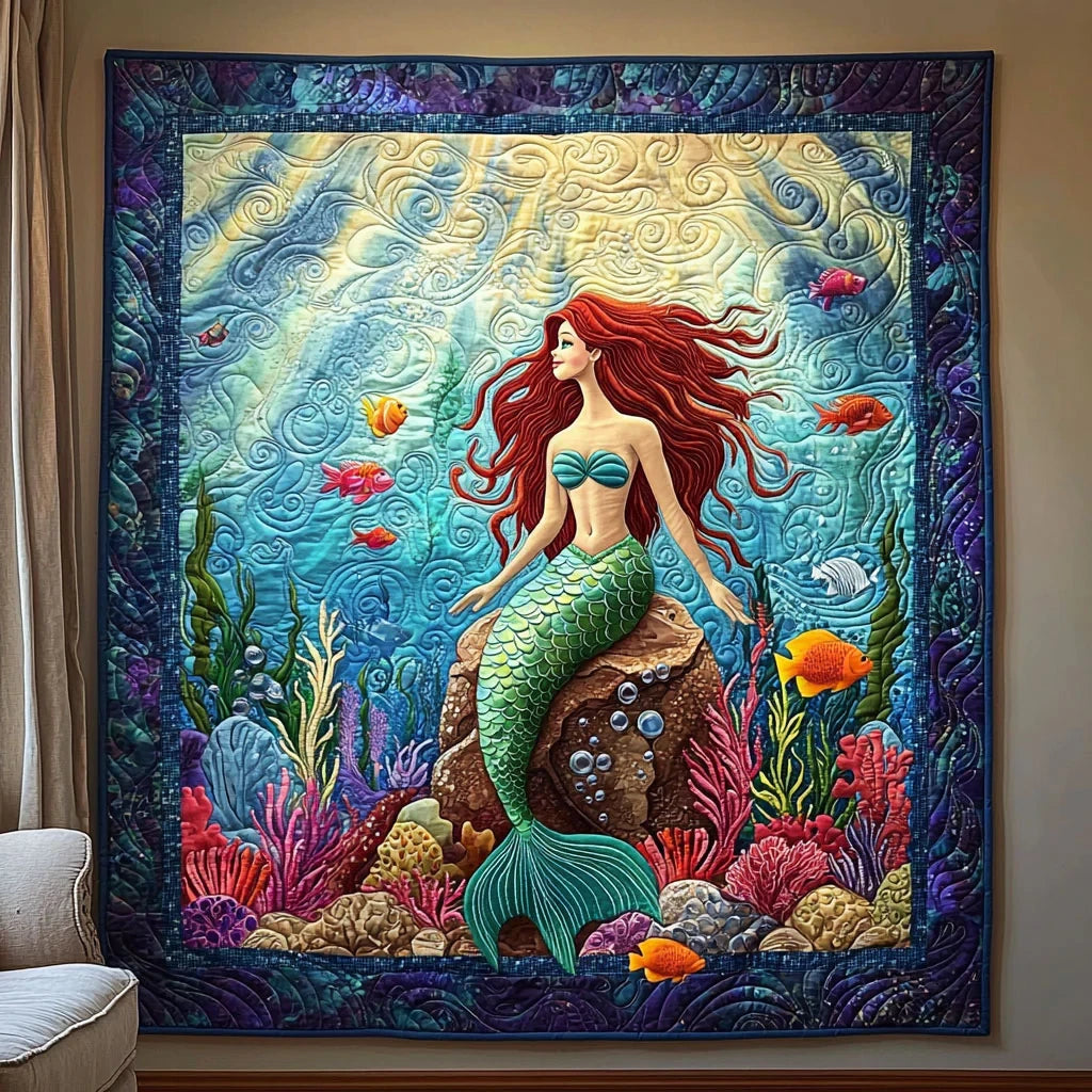 Enchanted Mermaid Quilt Blanket