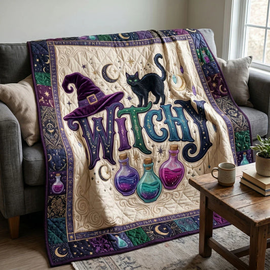 Enchanted Witchy Vibes Quilt Blanket
