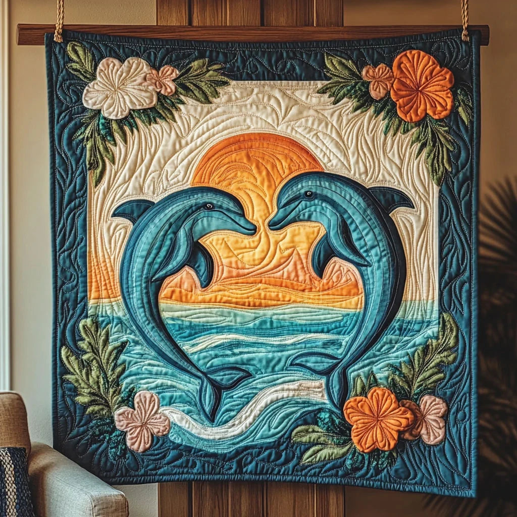 Endless Love Dolphins Quilt Blanket
