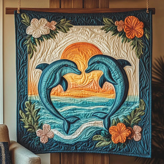 Endless Love Dolphins Quilt Blanket