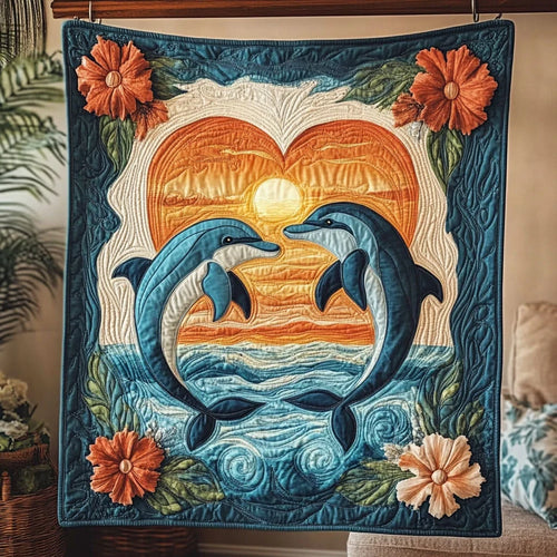 Endless Love Dolphins Quilt Blanket