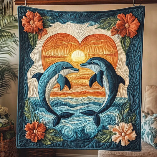 Endless Love Dolphins Quilt Blanket