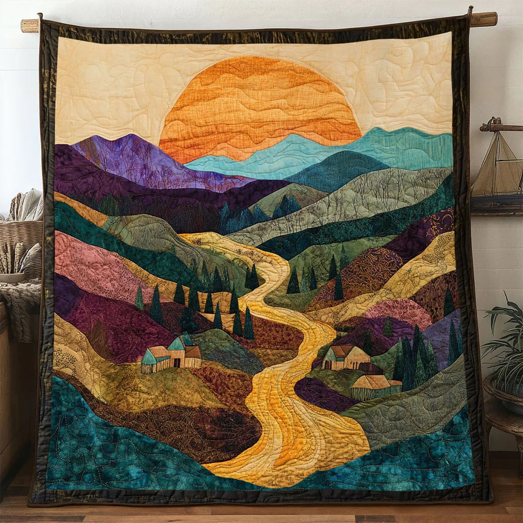 Endless Mountain Ranges Quilt Blanket