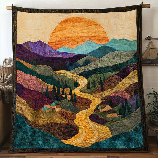 Endless Mountain Ranges Quilt Blanket