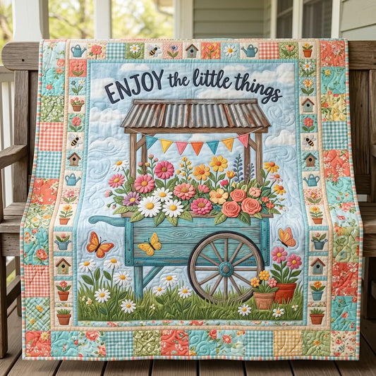 Enjoy The Little Things Quilt Blanket