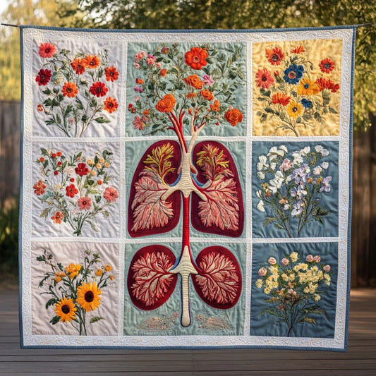 Eternal Bloom Lung Quilt Blanket