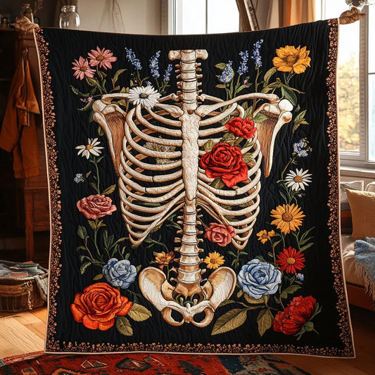 Eternal Bloom Ribcage Quilt Blanket