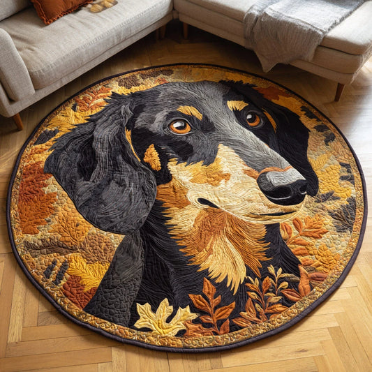 Eternal Dachshund Quilted Round Mat
