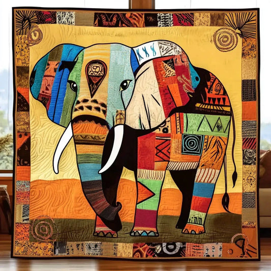 Eternal Elephant Culture Quilt Blanket