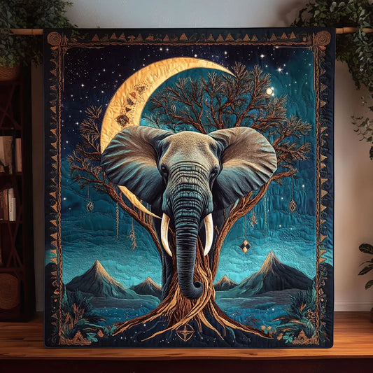 Eternal Elephant Roots Quilt Blanket