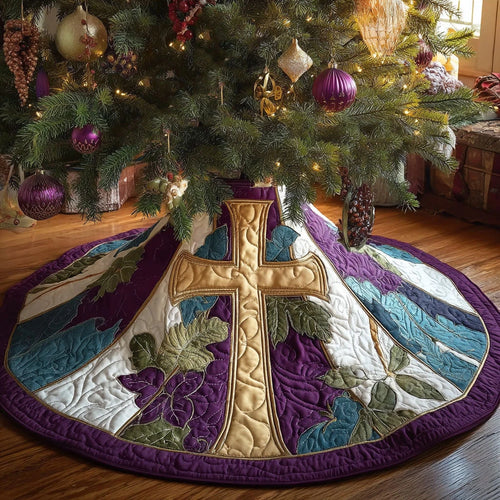 Eternal Faith Christmas Quilted Tree Skirt