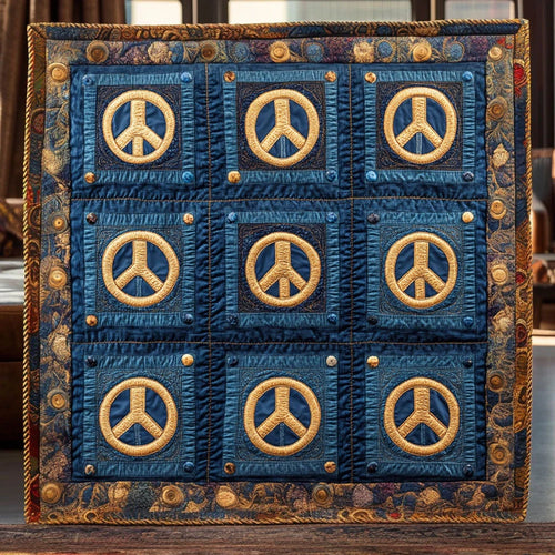Eternal Glow Peace Quilt Blanket