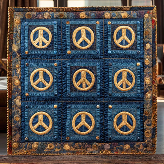 Eternal Glow Peace Quilt Blanket