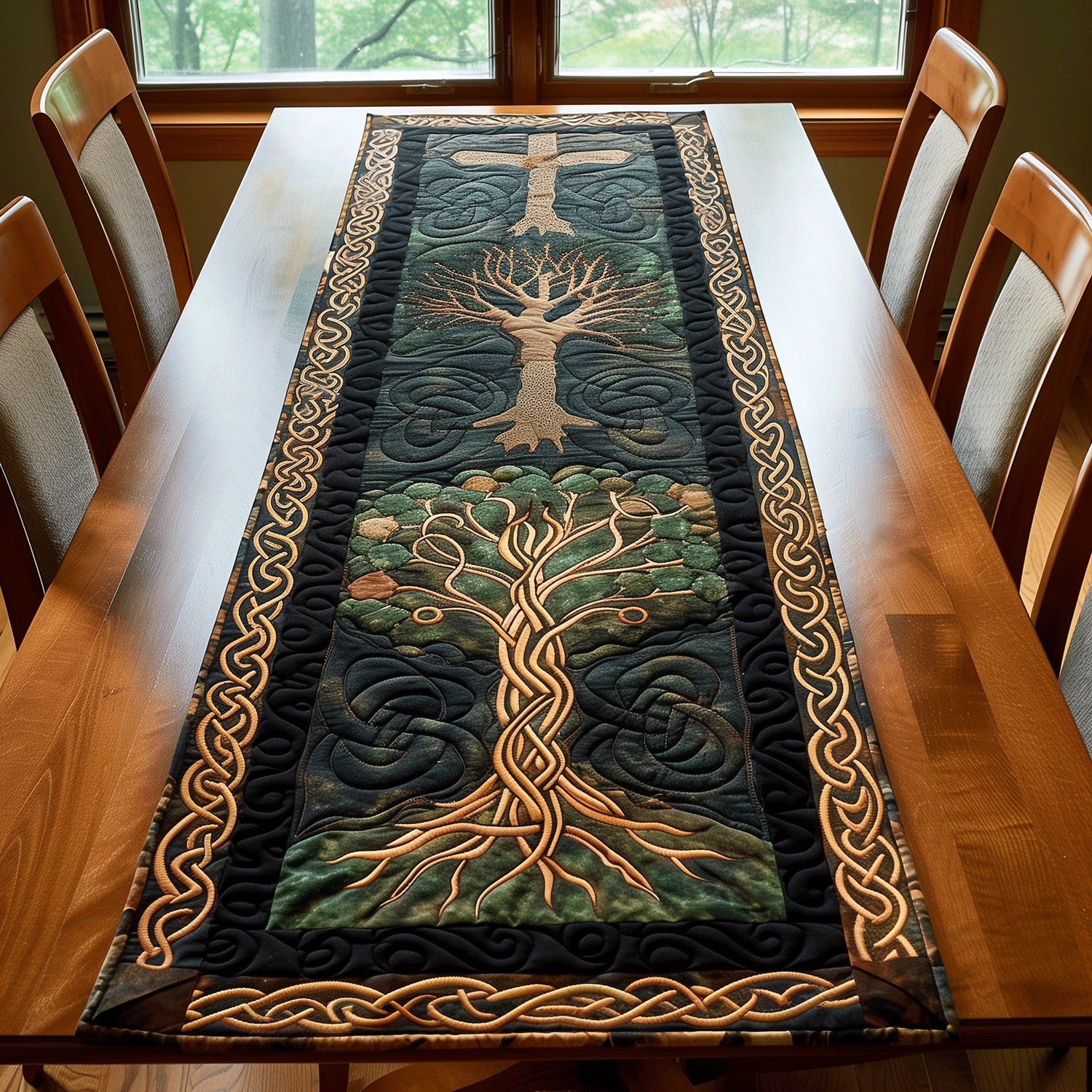 Eternal Growth Quilted Table Runner