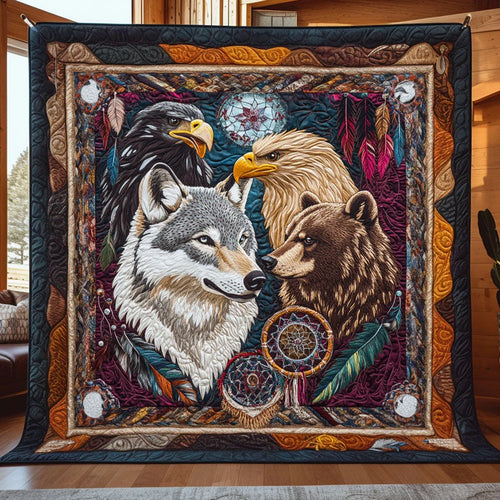 Eternal Guardians Quilt Blanket