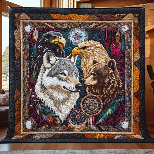 Eternal Guardians Quilt Blanket
